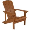 Flash Furniture Teak Adirondack Side Table and 2 Chair Set JJ-C14501-2-T14001-TEAK-GG